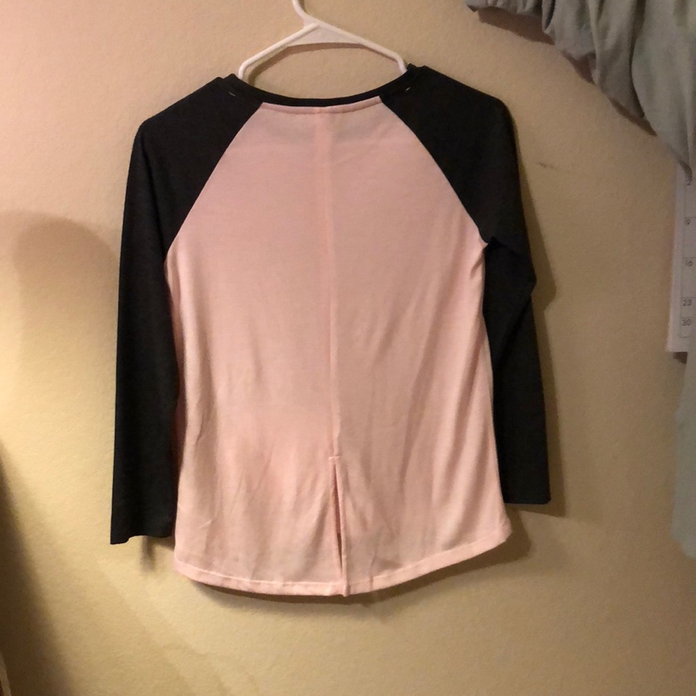 Pink long light Sleeve shirt with a built pocket